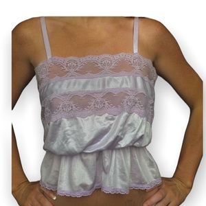 Purple lace crop top